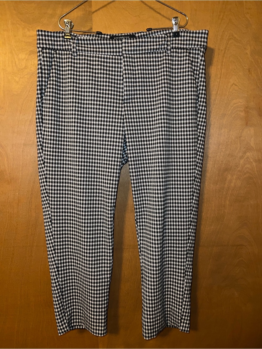 Liverpool Black & White Gingham Pants 14w